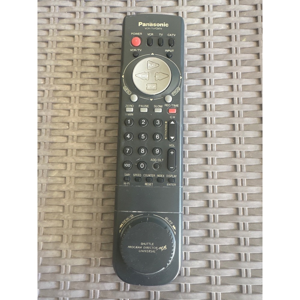 Panasonic VCR TV CATV Remote Control Shuttle Program Director Universal VSQS1497